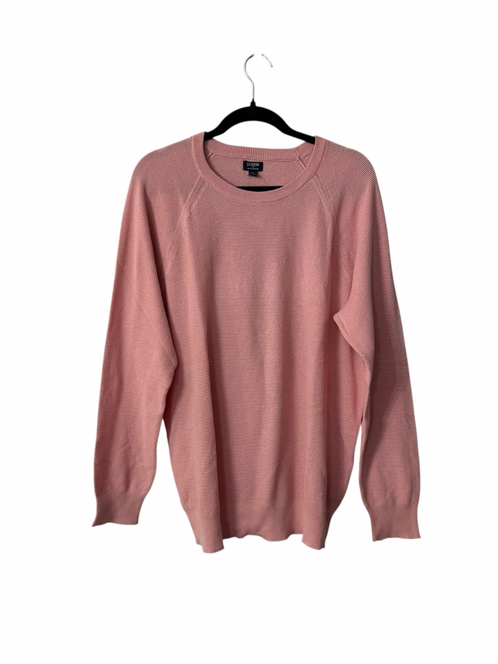J. Crew Men’s Salmon Pink Long Sleeve Cotton Knit Crewneck Sweater Sz XL NWT